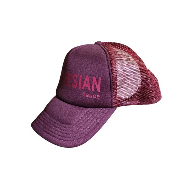 NEW Chick-Fil-A Snap Back Hat Maroon w/ Polynesian Sauce Graphic - Picture 2 of 9
